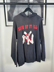 VINTAGE GRAIL 90's SICK OF IT ALL NY "WHEN THE PAIN STRIKES" HOODIE