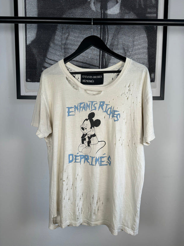 RARE GOLDEN ERA GRAIL 1 OF 25 HAND-DISTRESSED "SAD MICKEY" ANTONIOLI COLLAB SHIRT