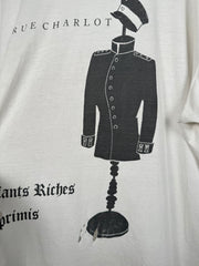 EXTREMELY RARE SPRING/SUMMER 2020 CANCELLED MISPRINT "79 RUE CHARLOT / DEPRIMIS" PARIS STORE OPENING SHIRT