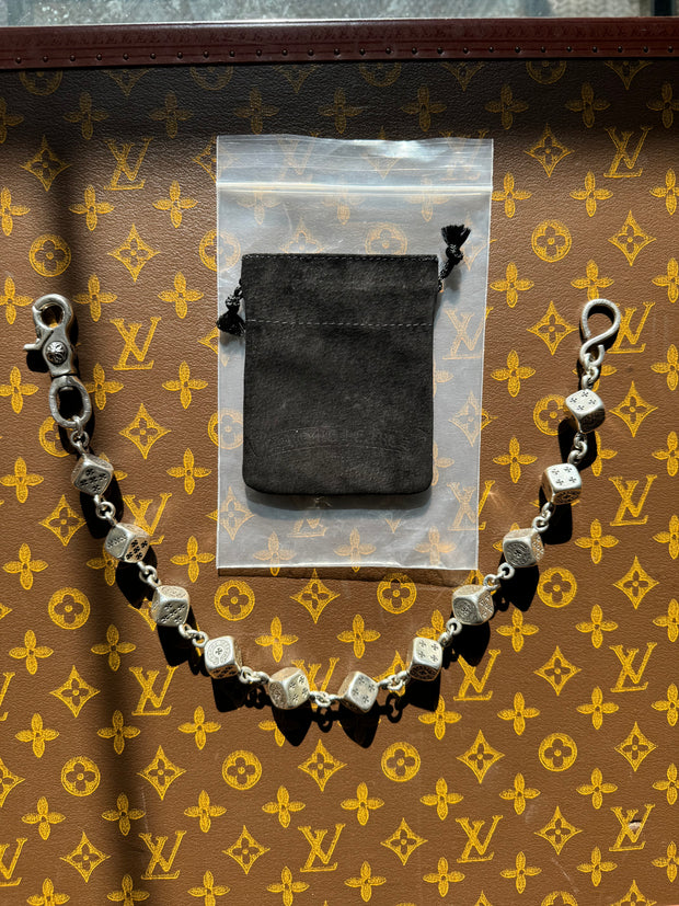 ULTIMATE GRAIL SPECIAL ORDER 18 INCH .925 SILVER "DICE" WALLET CHAIN