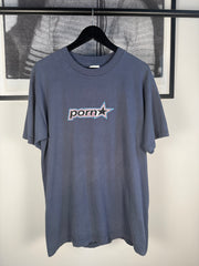 ICONIC RARE 90s PORN STAR SKATEBOARDS NAVY / RED LOGO SHIRT