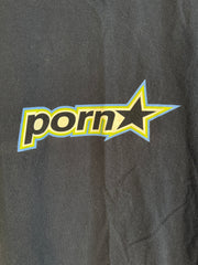 RARE ICONIC 90s PORN STAR SKATEBOARDS NAVY / GREEN LOGO SHIRT