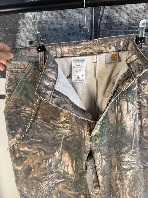 PERFECTLY WORN IN ERD REFERENCE 90s CARHARTT REAL TREE CAMO CARPENTER PANTS
