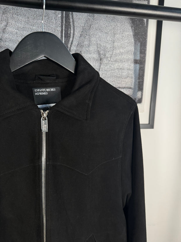 ICONIC FALL/WINTER 2023 SILK LINED LAMBSKIN SUEDE WESTERN JACKET