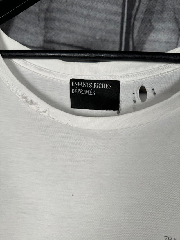 EXTREMELY RARE SPRING/SUMMER 2020 CANCELLED MISPRINT "79 RUE CHARLOT / DEPRIMIS" PARIS STORE OPENING SHIRT