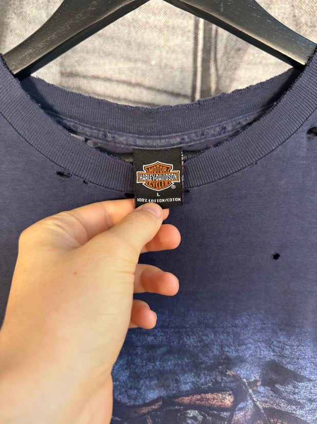 90'S BLOWN OUT HARLEY DAVIDSON WICHITA EAGLE SHIRT