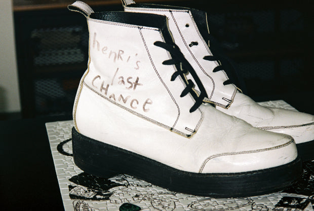 Spring/Summer 2018 “Henri’s Last Chance” Bottes En Cuir Hand-Drawn by Henri Alexander Levy