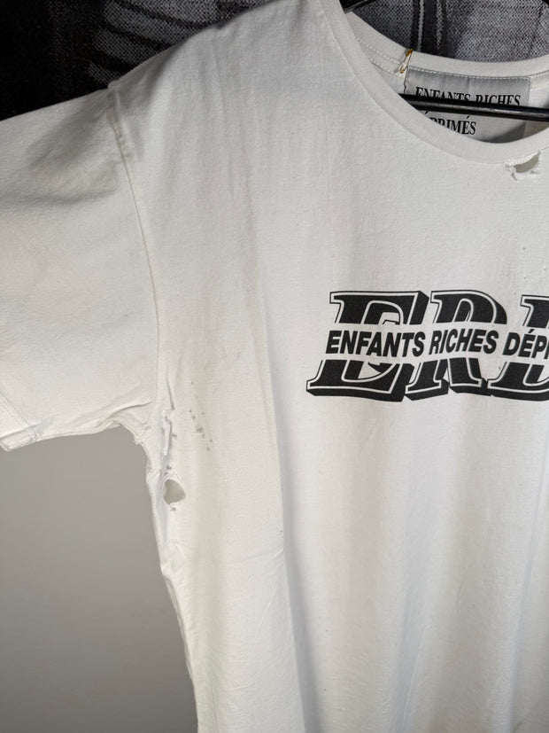 THE LAST BRAND NEW ICONIC SPRING/SUMMER 2016 "ERD" LOGO HAND DISTRESSED SHIRT