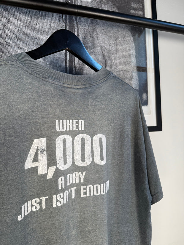 INSANE 90s PLAN B SKATEBOARDS RARE "WHEN 4,000 A DAY JUST ISN'T ENOUGH" SHIRT
