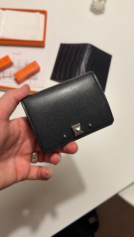 RARE HERMÈS PUNK PYRAMIC CLOSURE MECHANISM MC2 EUCLID CARDHOLDER