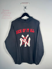 VINTAGE GRAIL 90's SICK OF IT ALL NY "WHEN THE PAIN STRIKES" HOODIE
