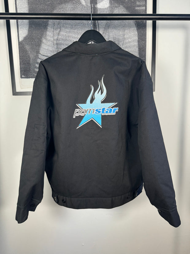 90'S GRAIL QUILTED PORN STAR SKATEBOARDS x DICKIES LOGO JACKET