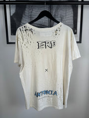 RARE GOLDEN ERA GRAIL 1 OF 25 HAND-DISTRESSED "SAD MICKEY" ANTONIOLI COLLAB SHIRT