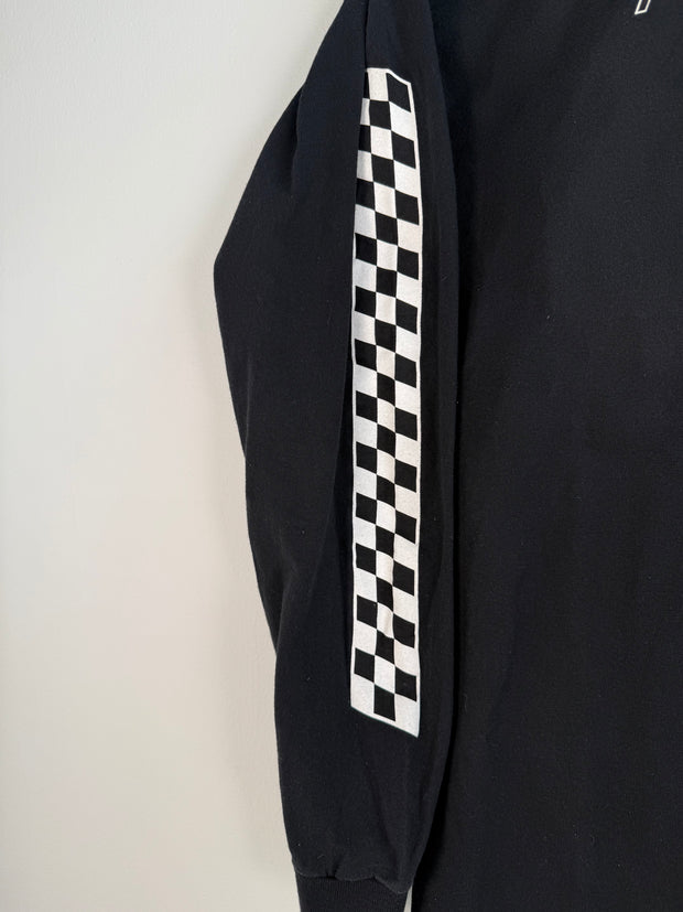 INCREDIBLY RARE PRISTINE 90's PORN STAR SKATEBOARDSRACING CHECKERBOARD LONG SLEEVE