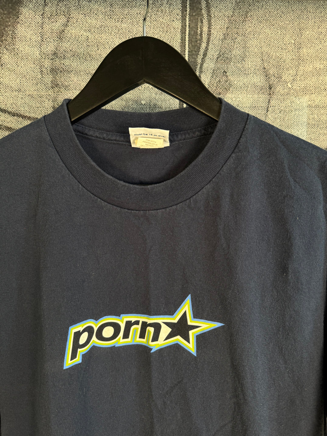 RARE ICONIC 90s PORN STAR SKATEBOARDS NAVY / GREEN LOGO SHIRT