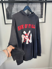 VINTAGE GRAIL 90's SICK OF IT ALL NY "WHEN THE PAIN STRIKES" HOODIE