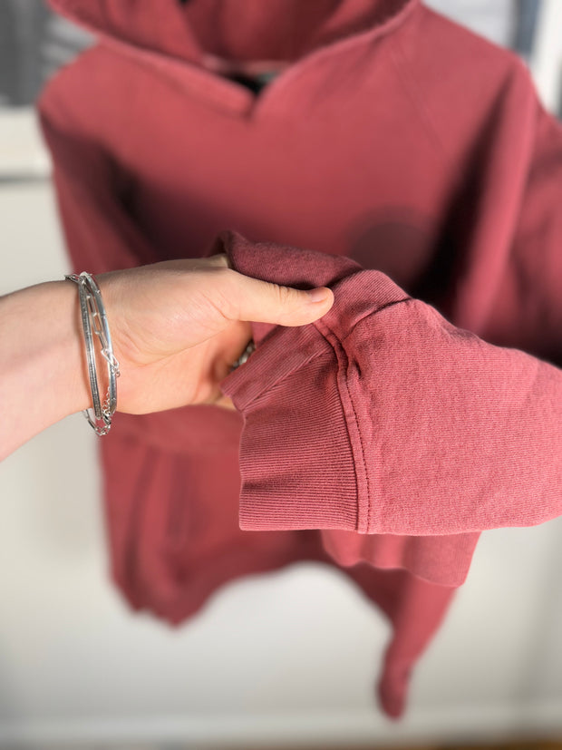 RARE SPRING/SUMMER 2020 MAROON OVER-DYED “CRY FOR HELP” MEGA OVERSIZED HOODIE