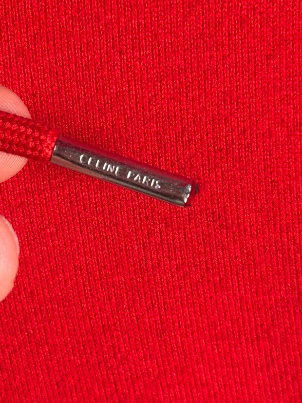 RARE ICONIC FALL/WINTER 2020 CELINE PARIS CASHMERE BLEND LOGO HOODIE