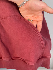 RARE SPRING/SUMMER 2020 MAROON OVER-DYED “CRY FOR HELP” MEGA OVERSIZED HOODIE