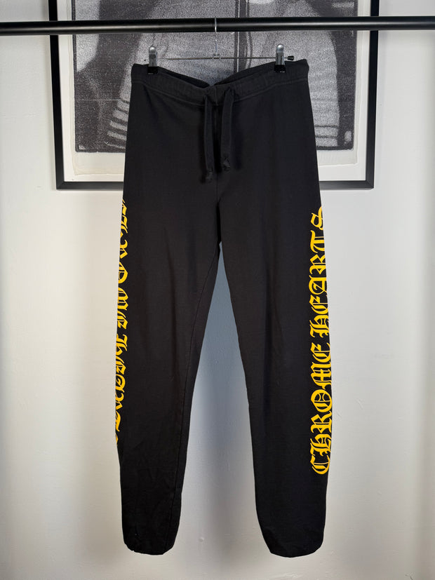 ICONIC EVERYDAY VOLT COLORWAY LOGO "FUCK YOU" SWEATPANTS IN BLACK & YELLOW