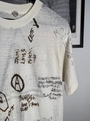 INSANE 80'S ANARCHY GROUPIE-OWNED 50+ SIGNATURE POISON ADIDAS DEF LEPPARD BAND TEE