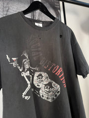 PERFECTLY THRASHED & FADED 90's SOCIAL DISTORTION DICE MARTINI & 8-BALL TOUR DATE SHIRT