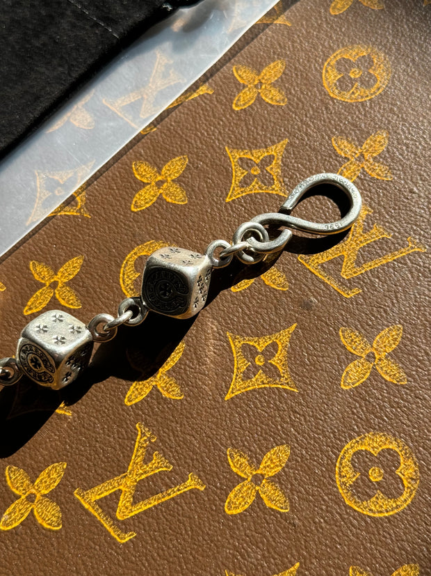 ULTIMATE GRAIL SPECIAL ORDER 18 INCH .925 SILVER "DICE" WALLET CHAIN