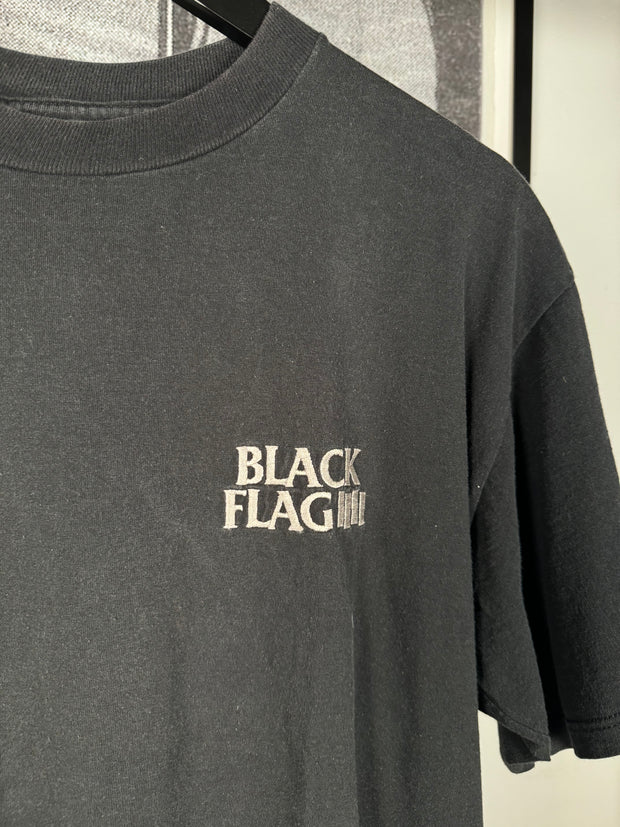 VINTAGE FADED HEAVYWEIGHT "BLACK FLAG" EMBROIDERED SHIRT