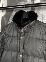 ULTIMATE GRAIL EARLY 2000's MINK COLLAR WAXED COTTON UTILITY JACKET
