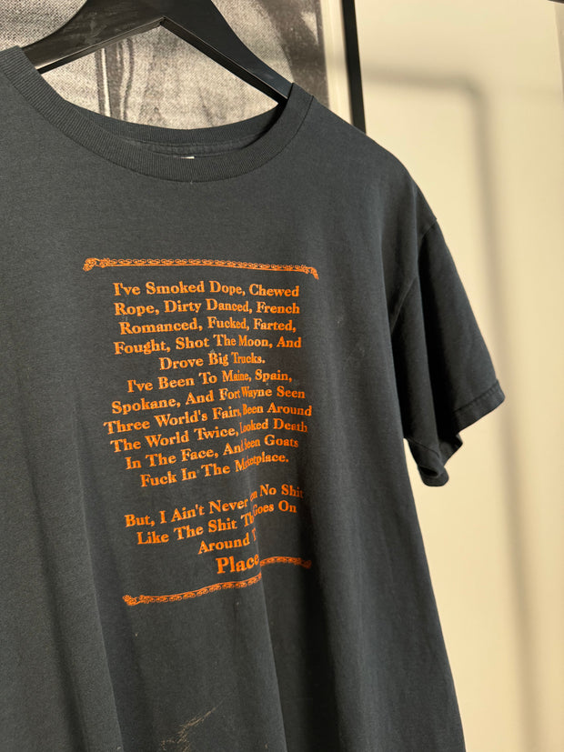 INSANELY VULGAR "SMOKED DOPE / CHEWED ROPE" BIKE SHOP SHIRT