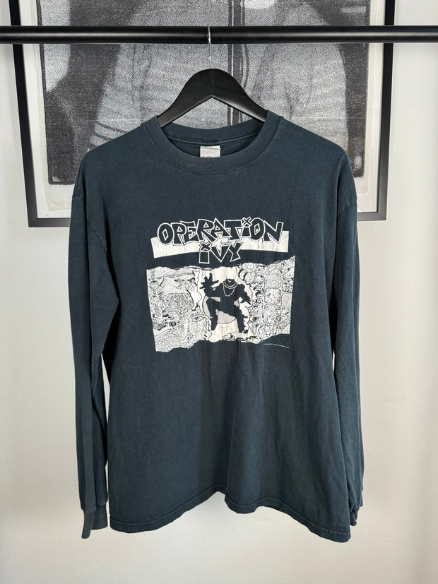 ICONIC FADED 2001 OPERATION IVY LOGO LONG SLEEVE
