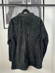 90's CHROME GRAIL SUEDE WESTERN FLEUR JACKET w/ .925 SILVER DOUBLE DAGGER ZIP