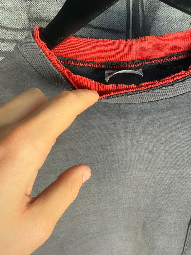 90’s INSANE THRASHED & FADED DOUBLE COLLAR “WINSTON RACING” POCKET SHIRT