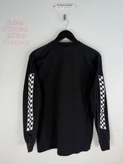 INCREDIBLY RARE PRISTINE 90's PORN STAR SKATEBOARDSRACING CHECKERBOARD LONG SLEEVE