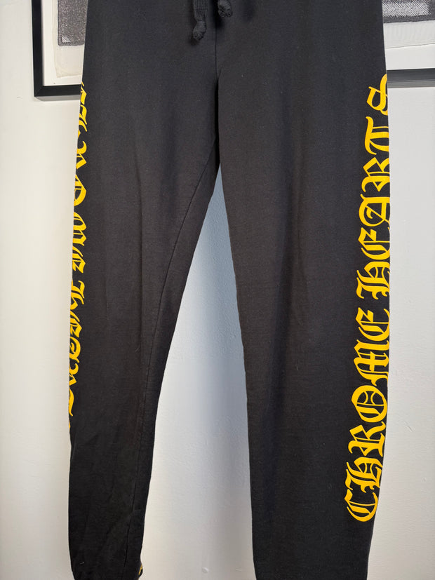 ICONIC EVERYDAY VOLT COLORWAY LOGO "FUCK YOU" SWEATPANTS IN BLACK & YELLOW