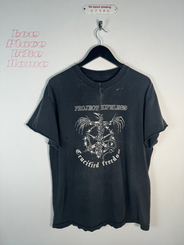 UNBELIEVABLE 2002 DENTAL FLOSS REPAIRED SWEDISH HARDCORE PUNK "PROJECT HOPELESS" SHIRT