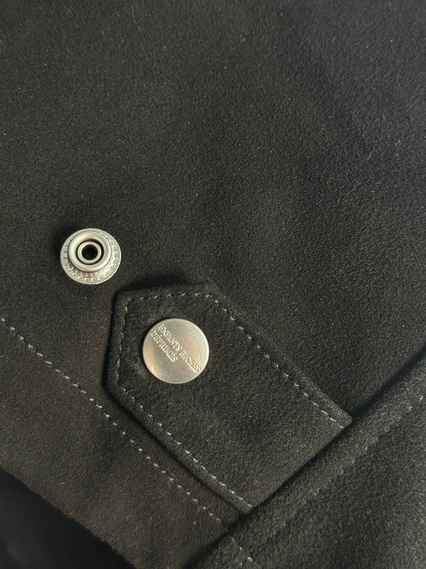 ICONIC FALL/WINTER 2023 SILK LINED LAMBSKIN SUEDE WESTERN JACKET