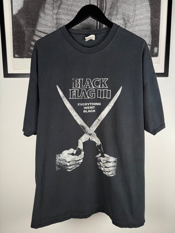 90s PERFECTLY FADED & THRASHED BLACK FLAG “EVERYTHING WENT BLACK” TEE