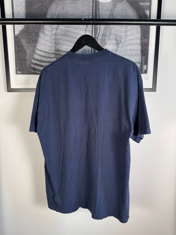 RARE ICONIC 90s PORN STAR SKATEBOARDS NAVY / GREEN LOGO SHIRT