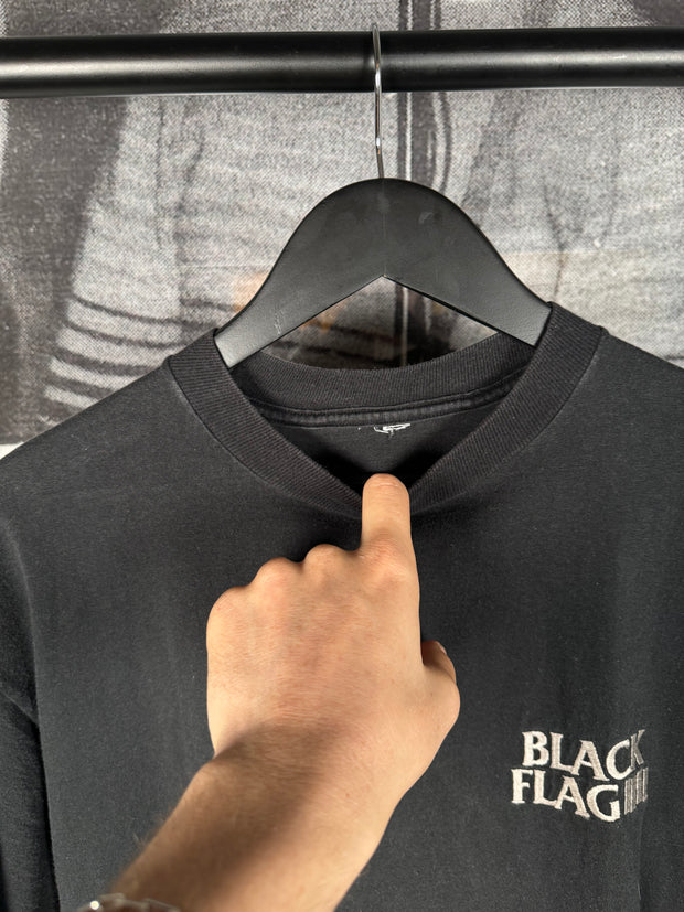 VINTAGE FADED HEAVYWEIGHT "BLACK FLAG" EMBROIDERED SHIRT
