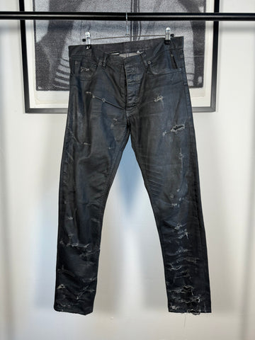 ULTIMATE HEDI SLIMANE GRAIL SPRING/SUMMER 2004 WAXED "STRIP" DENIM