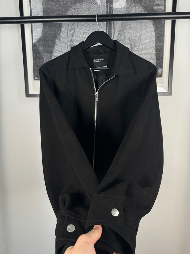 ICONIC FALL/WINTER 2023 SILK LINED LAMBSKIN SUEDE WESTERN JACKET