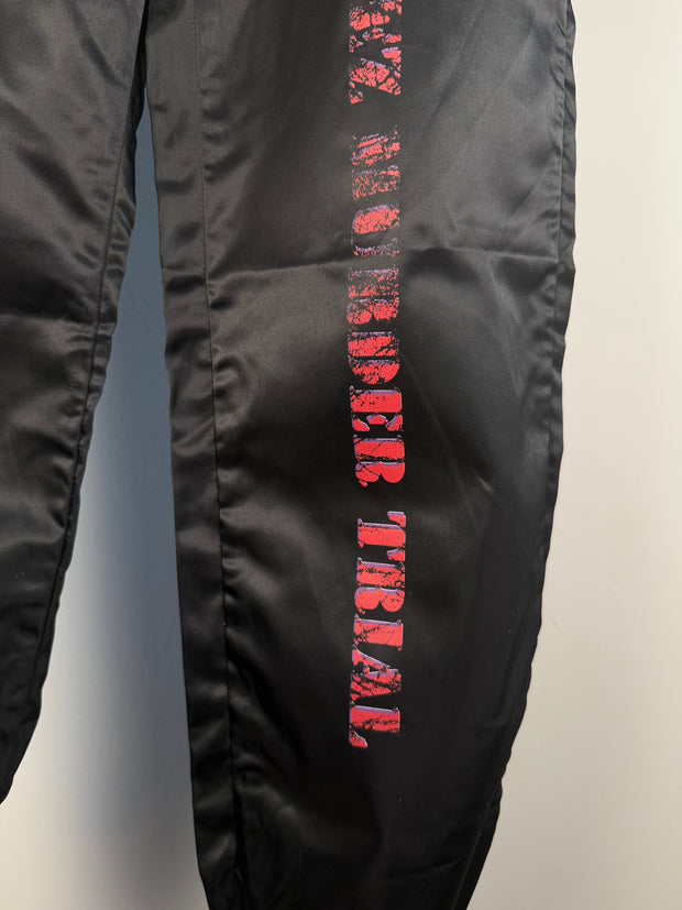 ICONIC FALL/WINTER 2019 "MENENDEZ MURDER TRIAL" ITALIAN NYLON SHOOTER PANTS