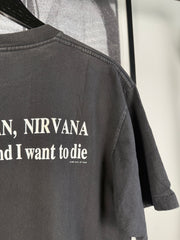 VINTAGE MEXICAN MISSPELLED "KURT COBIAN: I HATE MYSELF AND I WANT TO DIE" SHIRT