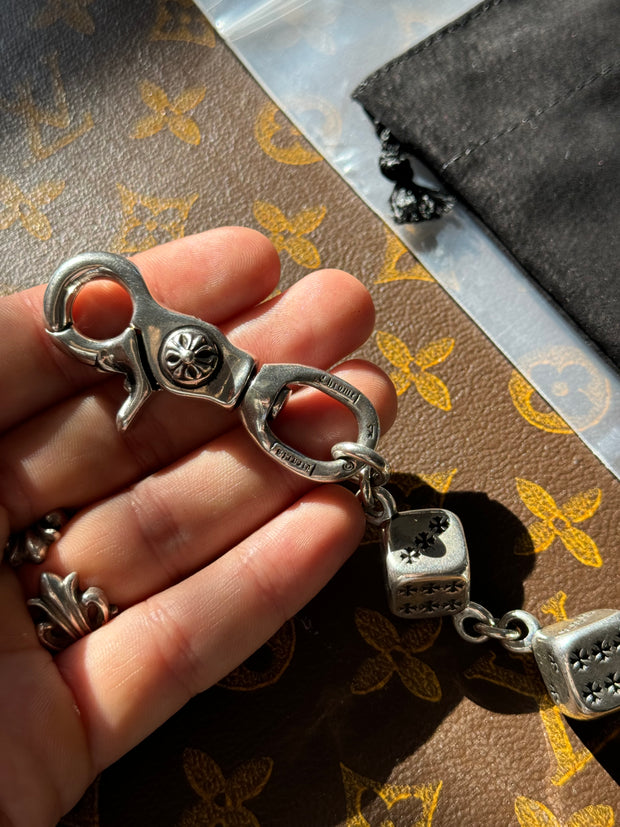ULTIMATE GRAIL SPECIAL ORDER 18 INCH .925 SILVER "DICE" WALLET CHAIN