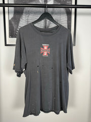 90'S THRASHED GLITTER EFFECT ATLANTA WEST COAST CHOPPERS BOOTLEG "FOXWORTHY'S REDNECK CHOPPERS" SHIRT