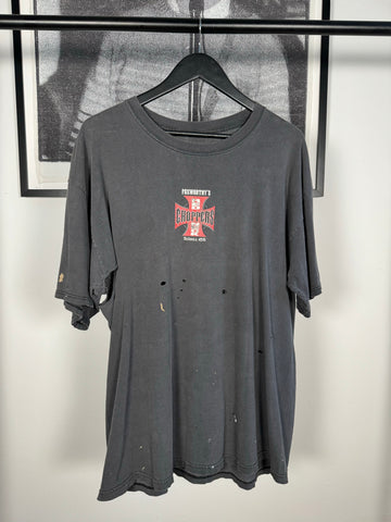 90'S THRASHED GLITTER EFFECT ATLANTA WEST COAST CHOPPERS BOOTLEG "FOXWORTHY'S REDNECK CHOPPERS" SHIRT
