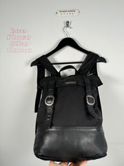 EXTREMELY RARE EARLY 2000'S BLACK WAXED COTTON CROSS PATCH MOTO BACKPACK