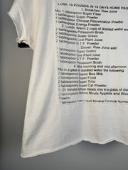 CONTROVERSIAL RAREST SIZE & BRAND NEW FALL/WINTER 2024 "HOW TO LOSE 10 LBS IN 10 DAYS" RECONSTRUCTED SHIRT
