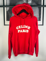 RARE ICONIC FALL/WINTER 2020 CELINE PARIS CASHMERE BLEND LOGO HOODIE